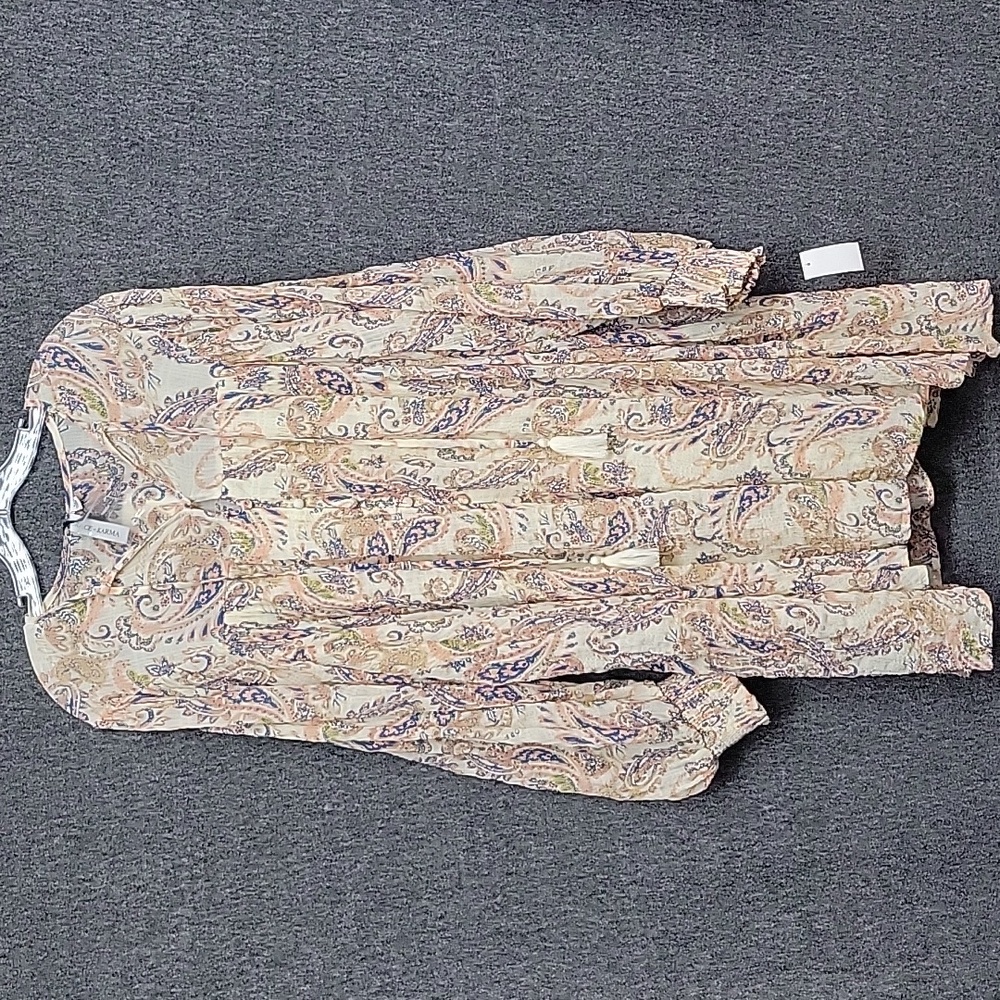 Grace + Karma paisley patterned dress. Size Large. NWT